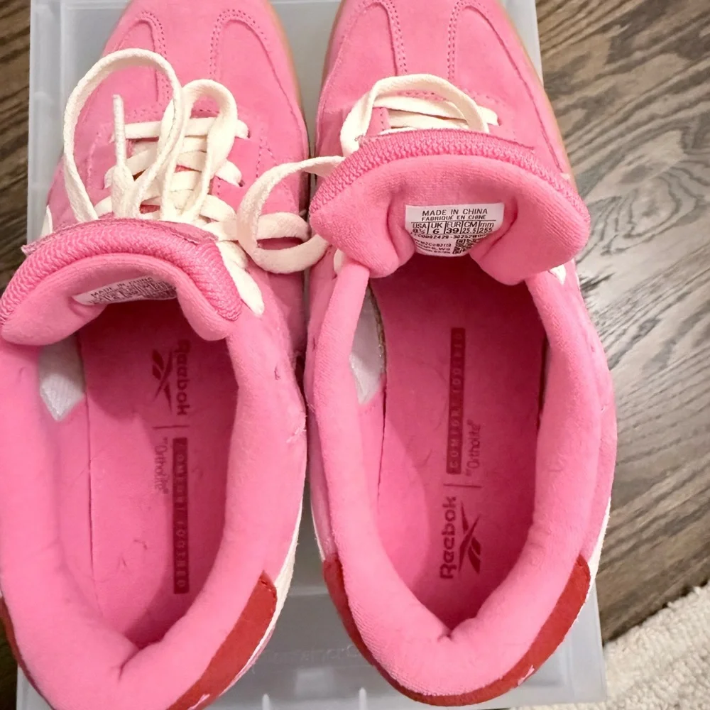 Reebok Women’s Forte Lounger Classic Pink Suede Sneakers Size 8.5 Like New - Picture 6 of 7